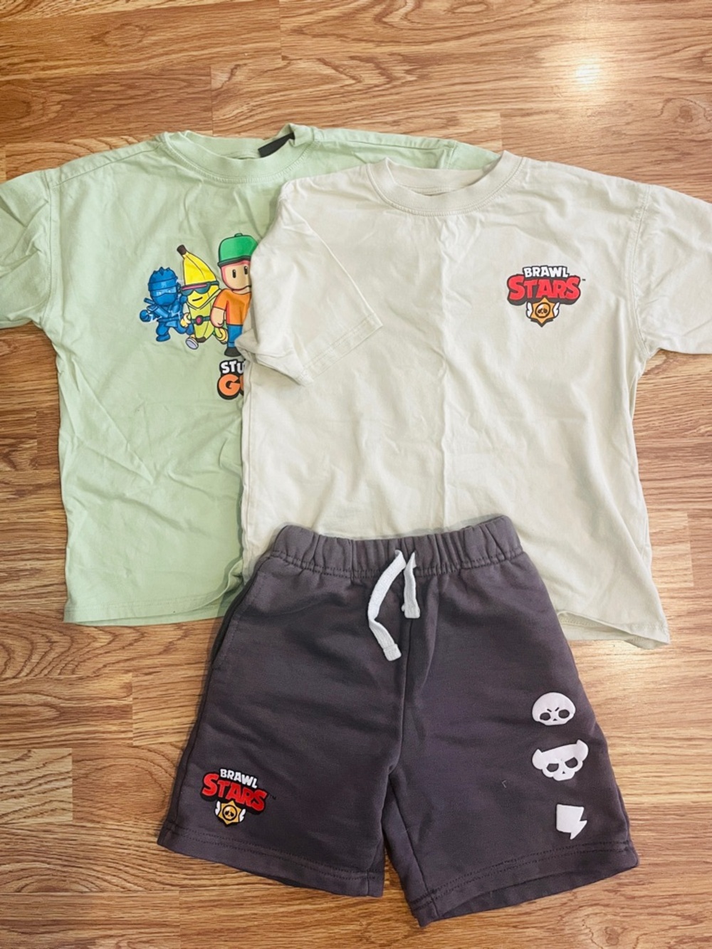 Zara Kids Brawl Stars Matching Set with 2 shirts and 1 shorts